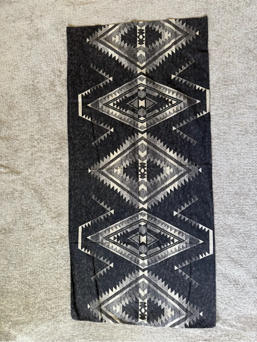 Ralph Lauren Southwestern Cotton Pillowcase Set Black Gray USA Made